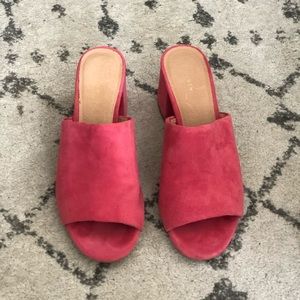 Halogen Suede Heeled Mule